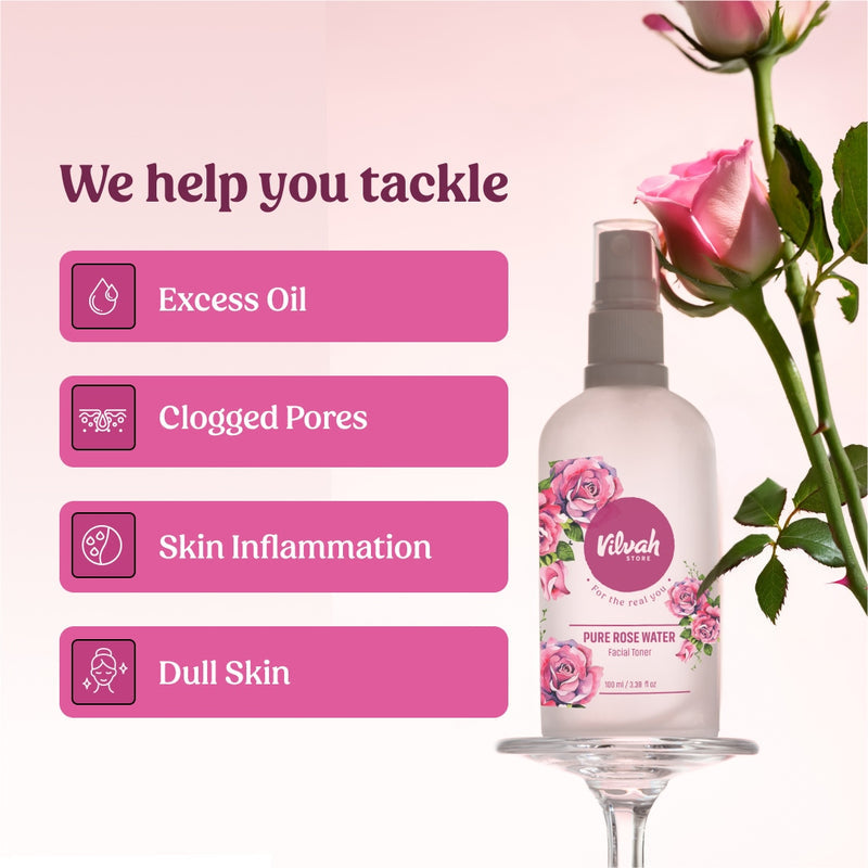 Rosewater Facial Toner (Hydration) - Vilvah