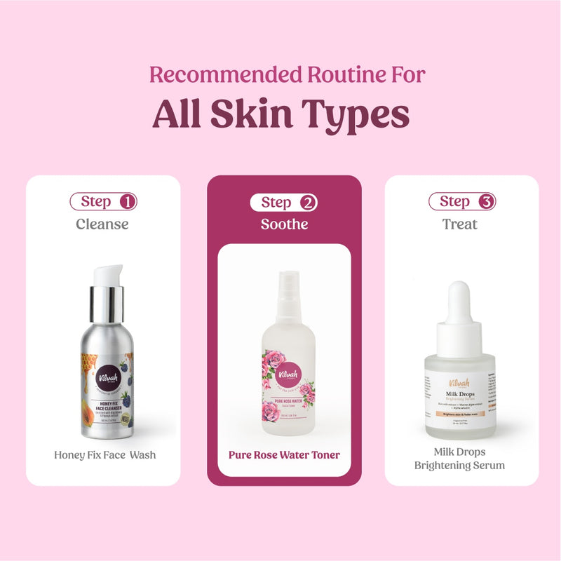 Rosewater Facial Toner (Hydration) - Vilvah