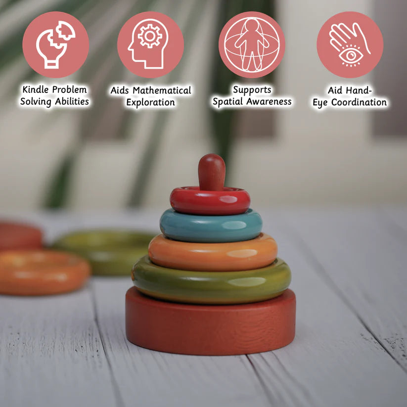 Simple Stacker Colored - Ariro Toys