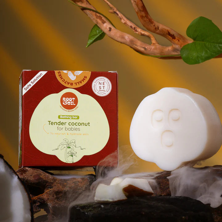 Tender Coconut Bathing Bar For Babies Root and Soil