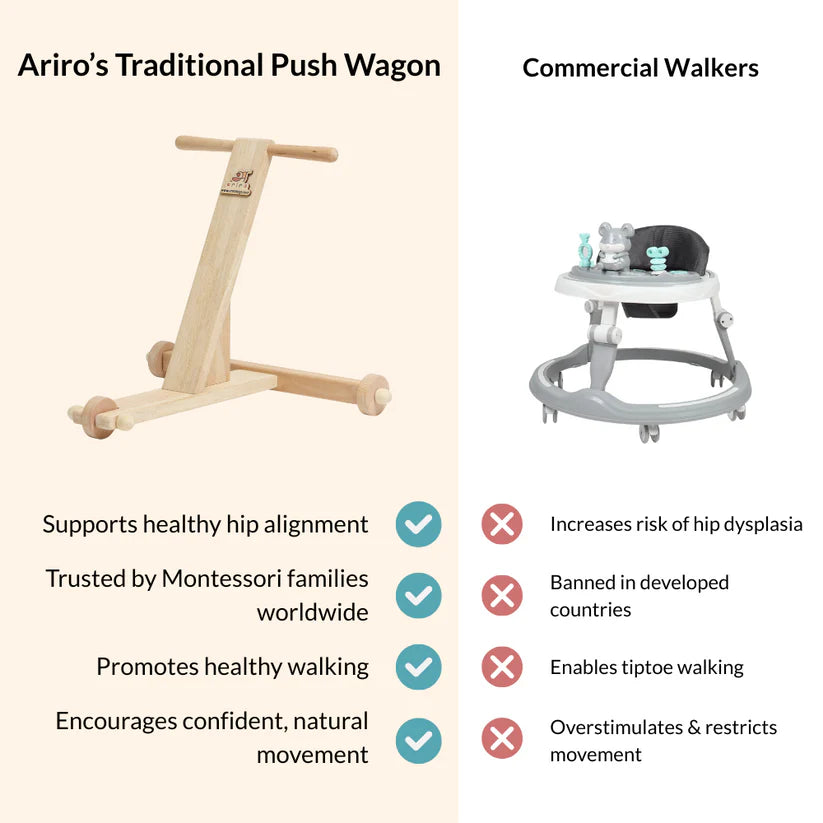 Traditional Push wagon - Ariro Toys