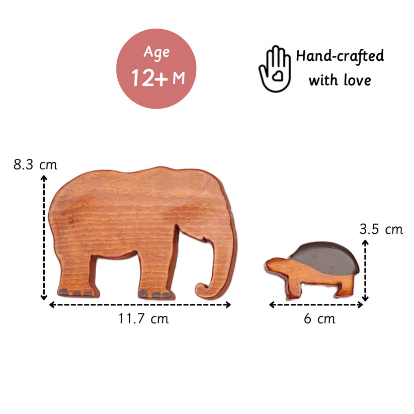 Wooden Wild Animals Set of 12 - Ariro toys