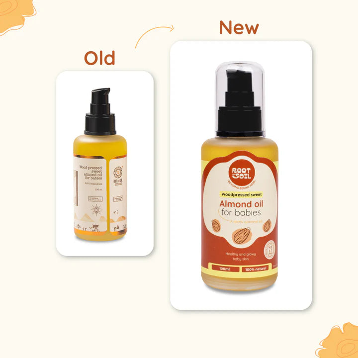 Wood-Pressed Sweet Almond Oil For Babies Root and Soil