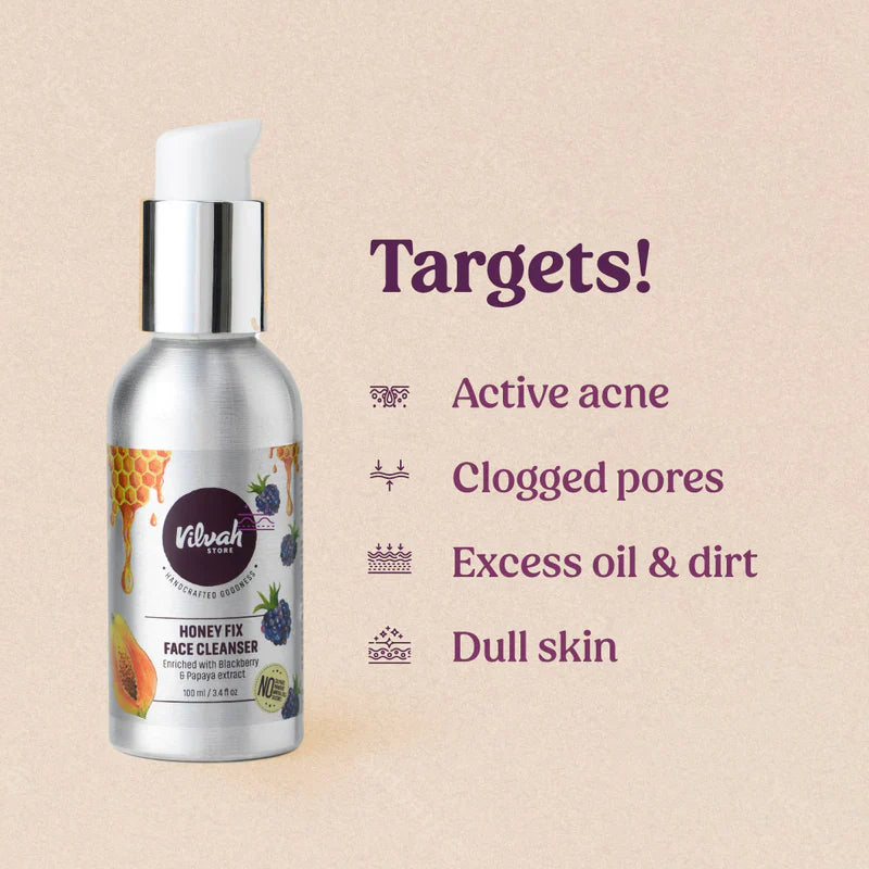 Honey Fix Facewash (10% Raw Honey) - Vilvah