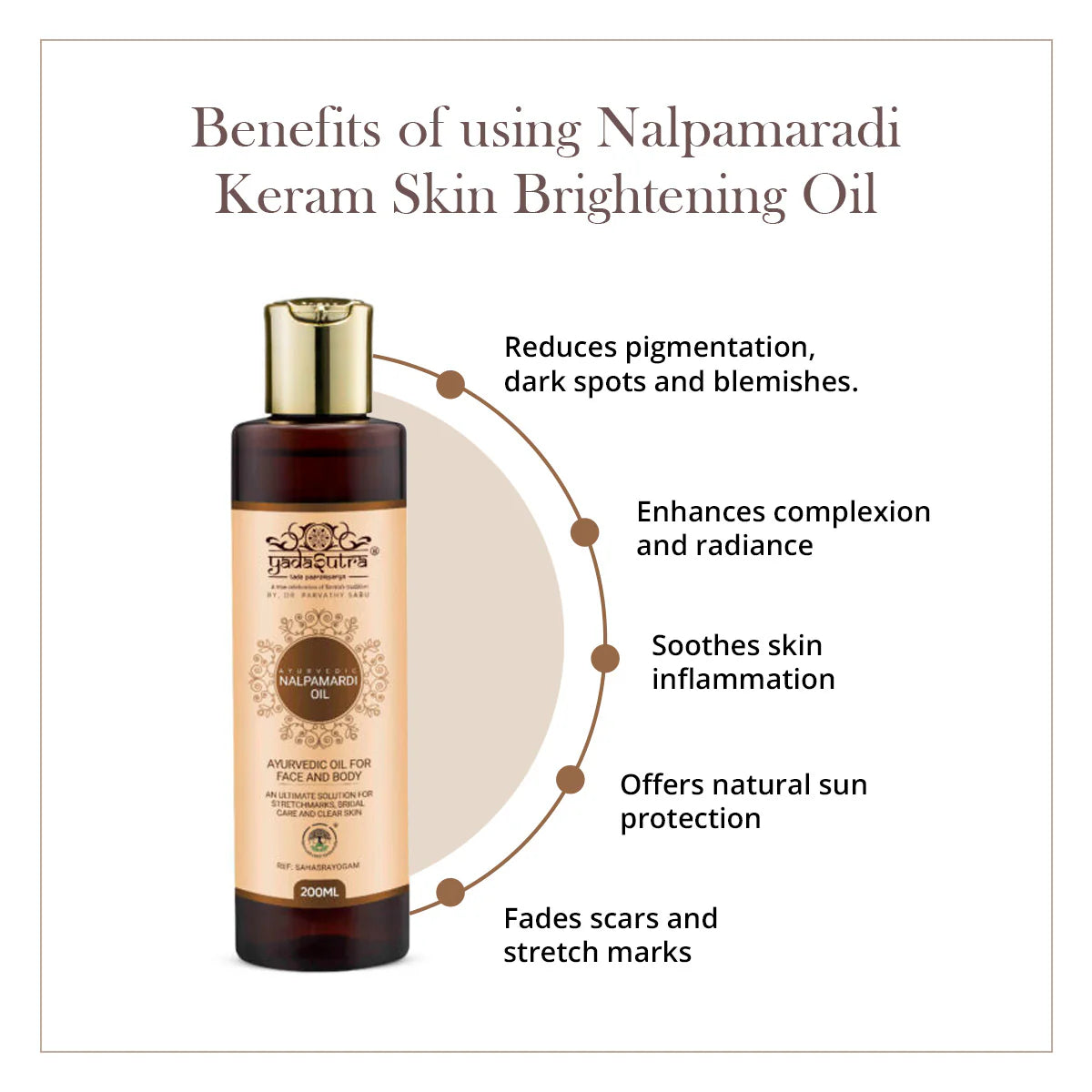 Nalpamaradi Keram | Skin Brightening Oil (200 Ml) - YadaSutra