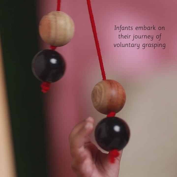 Load video: Wooden Grasping beads - Ariro Toys